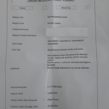 Madame Coco Ürün İnceleme Başvuru Sonuç Vermiyor