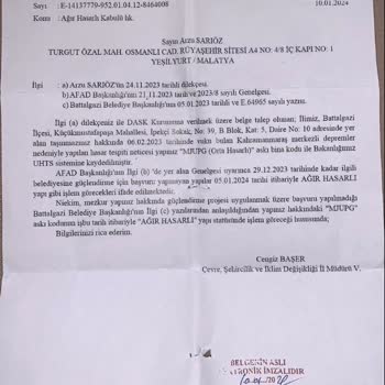 DASK (Doğal Afet Sigortaları Kurumu) Deprem Sonrası Sigorta Mağduriyeti