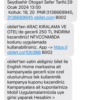 Kamil Koç Obilet Mağduriyeti ve Yanıltıcı Bilgilendirme
