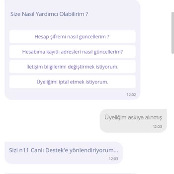 N11 İn Üyelik Askıya Alınması