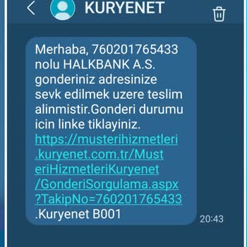 Halkbank Isparta Kuryenet Kargo Mu Hala Getirmedi.