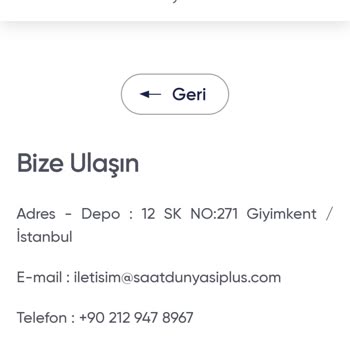 Saat Dünyası (Facebook) Yanlış Bir Saat Göndermiş