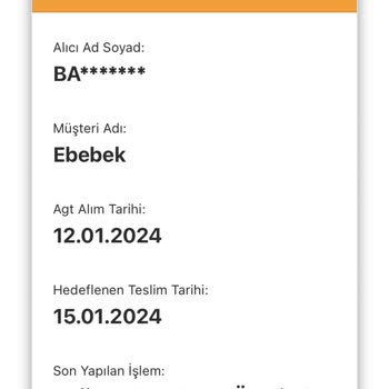 AGT Kurye Sipariş Gecikmesi Ve İletişimsizlik