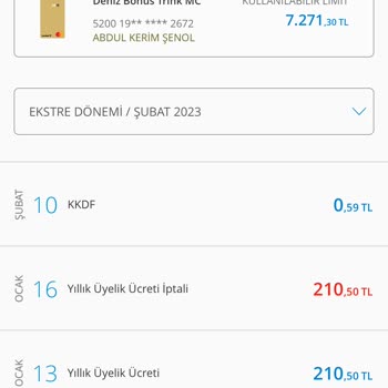 Denizbank Kart Üyelik Ücreti