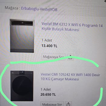 N11 - Erbabaoğlu - Vestel Çamaşır Makinesi Teslim Edilmiyor