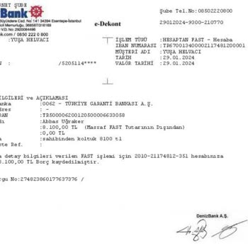 Garanti Bankası Kullanan Şahsın İncelenmesi