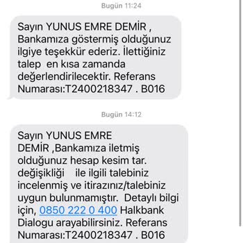 Halkbank Ekstre Tarihimi Değiştirmiyor Mağdur Ediyor