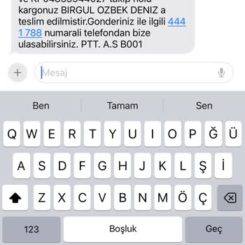 PTT Kargo Siparişin Başkasına Verilmesi