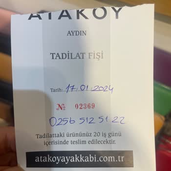 Ataköy Ayakkabı Kalitede Hayal Kırıklığı, Serviste Düzelme Bekliyorum