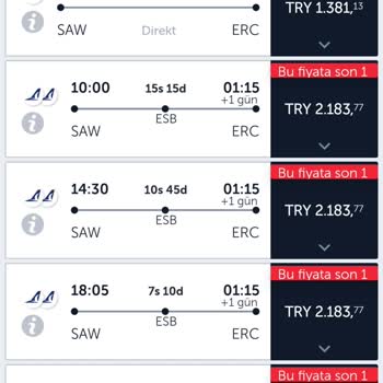 THY'nin Bilet Fiyatlarında Yaptığı Fazla Artışlar!