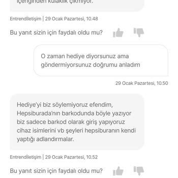 Hepsiburada Sitesinin Eksik Aparat Göndermesi