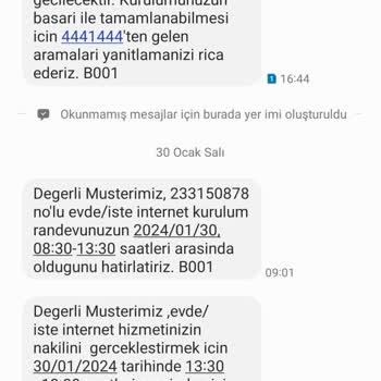 Türk Telekom Verilen Randevuya Uyulmaması