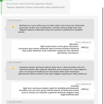 Guess Garanti Kapsamında Değişim