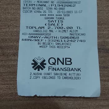 DemirDöküm Fatura Ya Da Fişimi 22 Kasım 2023 Tarihli İstiyorum