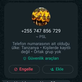 Tether Bilinmeyen Numaradan Mesaj