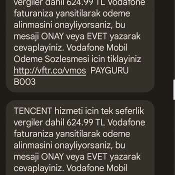 İsteğim Dışı Vodafone Mobil Ödemeden Para Çekilmesi
