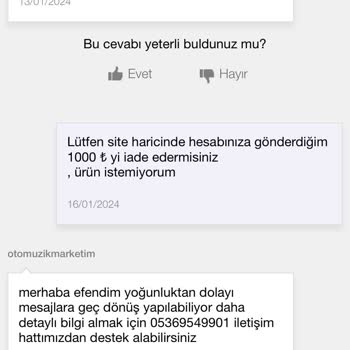 Yalçın Hifi Oto Müzik Sistemleri Çevrimiçi Alışverişte Yaşanan Teknik Sorun Ve İade Süreci