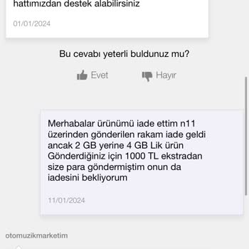 Yalçın Hifi Oto Müzik Sistemleri Çevrimiçi Alışverişte Yaşanan Teknik Sorun Ve İade Süreci