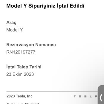 Tesla Peşinat İade Sorunu