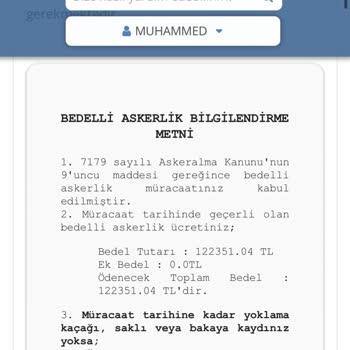 Milli Savunma Bakanlığı Zamlı Bedelli Askerlik