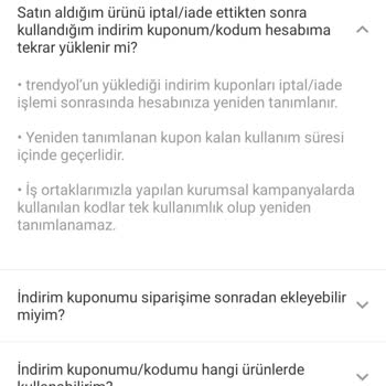 Trendyol'un Kupon İade Etmemesi