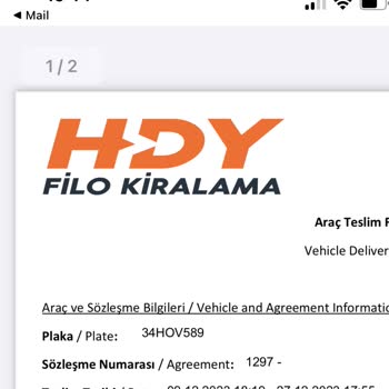 HDY Everyday Rent A Car Hdy Depozito Geri Ödemedi