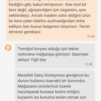 Trendyol Yemek Trendyol Belgesiz İşlem Yapıyor. Temsilci Farklı Şeyler Söylüyor.