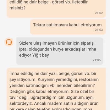 Trendyol Yemek Trendyol Belgesiz İşlem Yapıyor. Temsilci Farklı Şeyler Söylüyor.