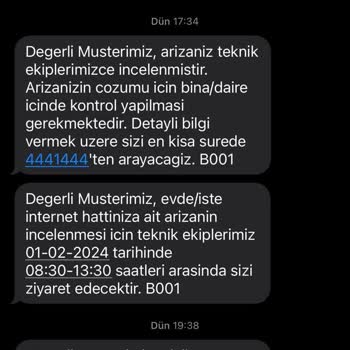 Türk Telekom Evde İnternet Arıza Giderilmeden Geçiştirildi