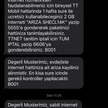 Türk Telekom Evde İnternet Arıza Giderilmeden Geçiştirildi