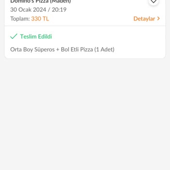 Domino's Büyükada Siparişim Nerede?