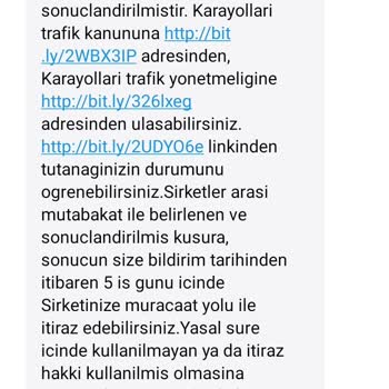 SBM Gelen Asılsız Mesaj