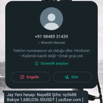 Usdtxez.com Telefonuma Ulaşan Şüpheli Mesaj Ve Link Tehlikesi