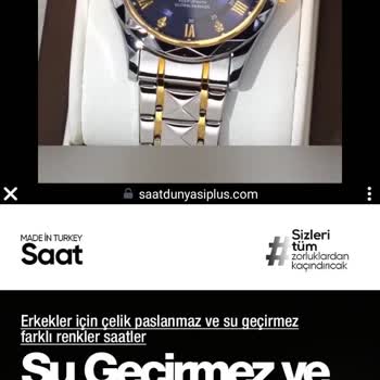 Saat Dünyası (Facebook) Sipariş Alınan Ürün Gelmiyor Fotoğraf Daki Saati İstiyorum Başka Geldi
