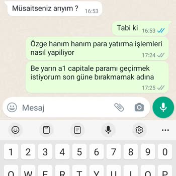 A1 Capital E Olan Güvenim Azaldı. Galiba Bilgilerim Sızmış