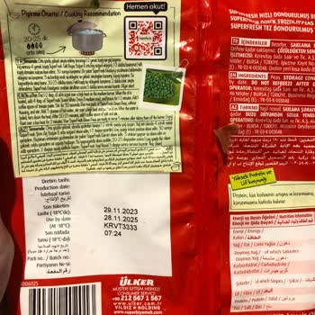 Dondurulmuş Superfresh Bezelyeden Salyangoz Çıktı