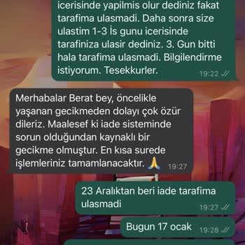 Flaw Wear Ücretimi Geri İade Etmedi