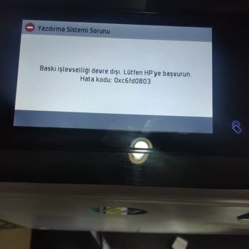 HP Page Wide Pro Mfp 477 Dw Yazıcım Hata Kodu: 0xc6fd0803