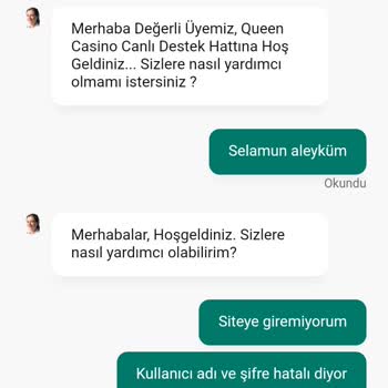 Queencasino Para Çekme Talimatı Verdim, Hesabıma Giriş Yapamıyorum