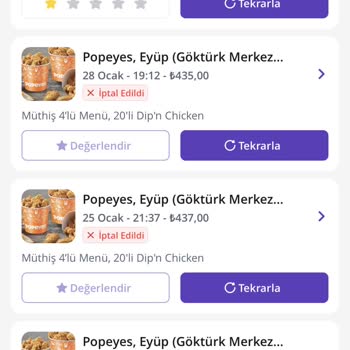 Popeyes Göktürk Şubesi Şikayet, Kalite 000