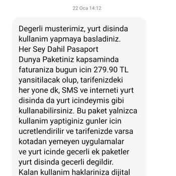 Vodafone Yurt Dışı Görüşmesi Yapmadan Faturama 279.90 TL Yansıttı