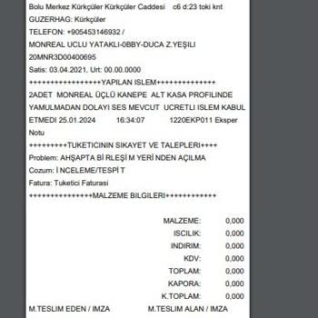 Bellona 2 Yıllık Koltuk Takımında Ses Ve Çökme