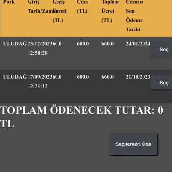 HGS Uludağ Milli Park Geçiş Rezilli