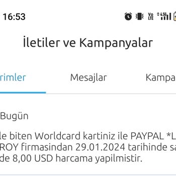 Yapı Kredi Bankası Şüpheli Kredi Kartı İşlemi