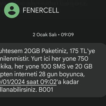 Fenercell Faturasız Hat Mağduriyeti Hk.