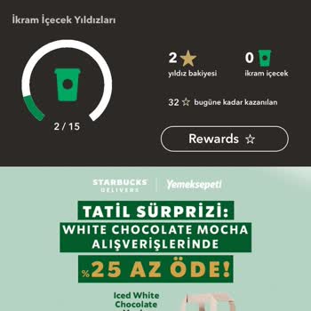 Starbucks Doğum Günü İkram İçeceğimin Alınması