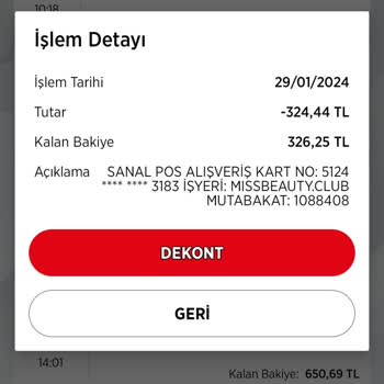 Missbeauty.club Hesabımdan Habersiz Para Çekimi