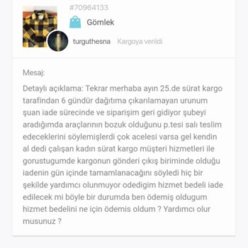Gardrops Kargonun Yaptığı Hatayı Kullanıcısına Mal Ediyor