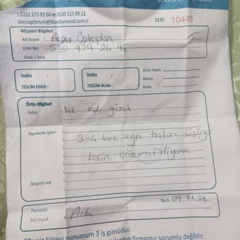 Blue Diamond Yüzüğümün Marka İle Beraber Kullandık