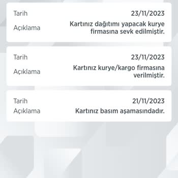 Kuryenet Kredi Kartımı Yollamıyor